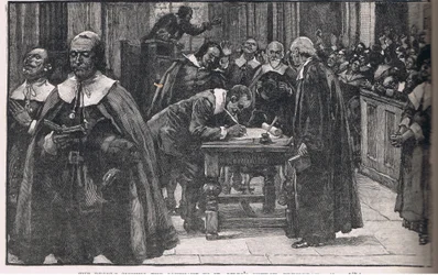 Folket som undertecknade förbundet för St Giles kyrka i Edinburgh 1638